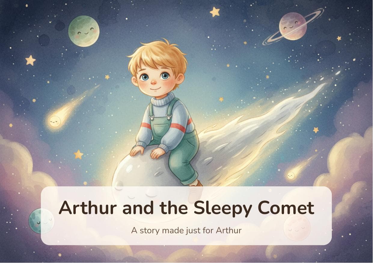 Arthur and the Sleepy Comet storybook cover